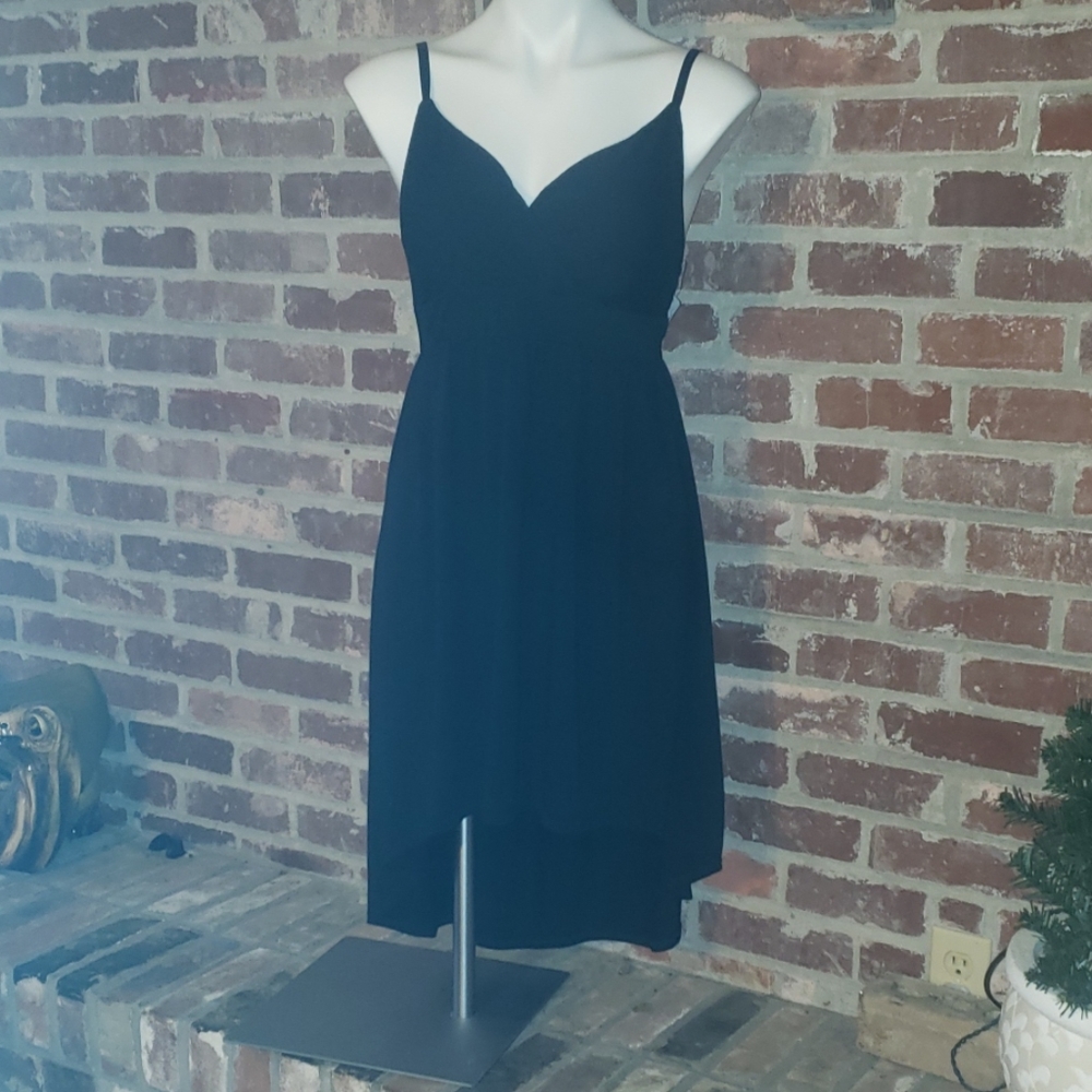 High low dress w/ spaghetti straps & ties in back